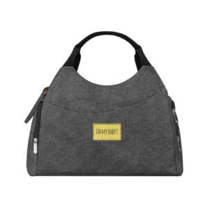 Sac à langer multipoches gris chiné – Badabulle