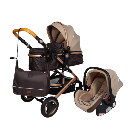 POUSSETTE URBAN TENDANCE RÉVERSIBLE AVEC MAXI COSI ET SAC À LANGER BEIGE  – MON BÉBÉ
