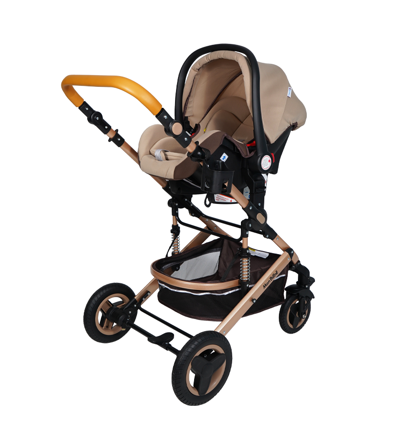 POUSSETTE URBAN TENDANCE RÉVERSIBLE AVEC MAXI COSI ET SAC À LANGER BEIGE – MON BÉBÉ – Image 2