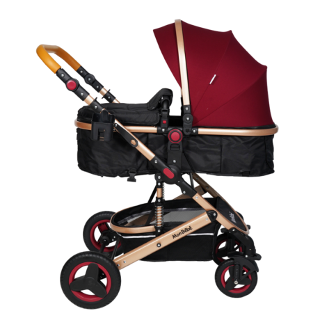 POUSSETTE URBAN TENDANCE RÉVERSIBLE GRENAT – MON BÉBÉ