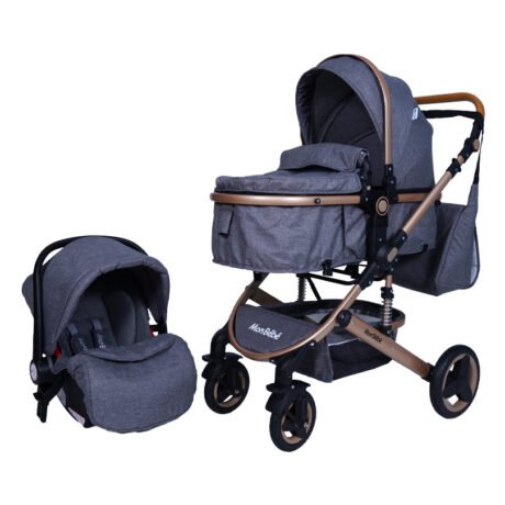 POUSSETTE URBAN TENDANCE RÉVERSIBLE AVEC MAXI COSI ET SAC À LANGER GRIS – MON BÉBÉ