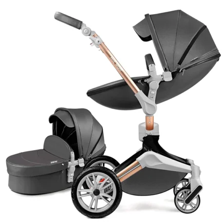 Poussette en cuir pour bébé Hot Mom 360°