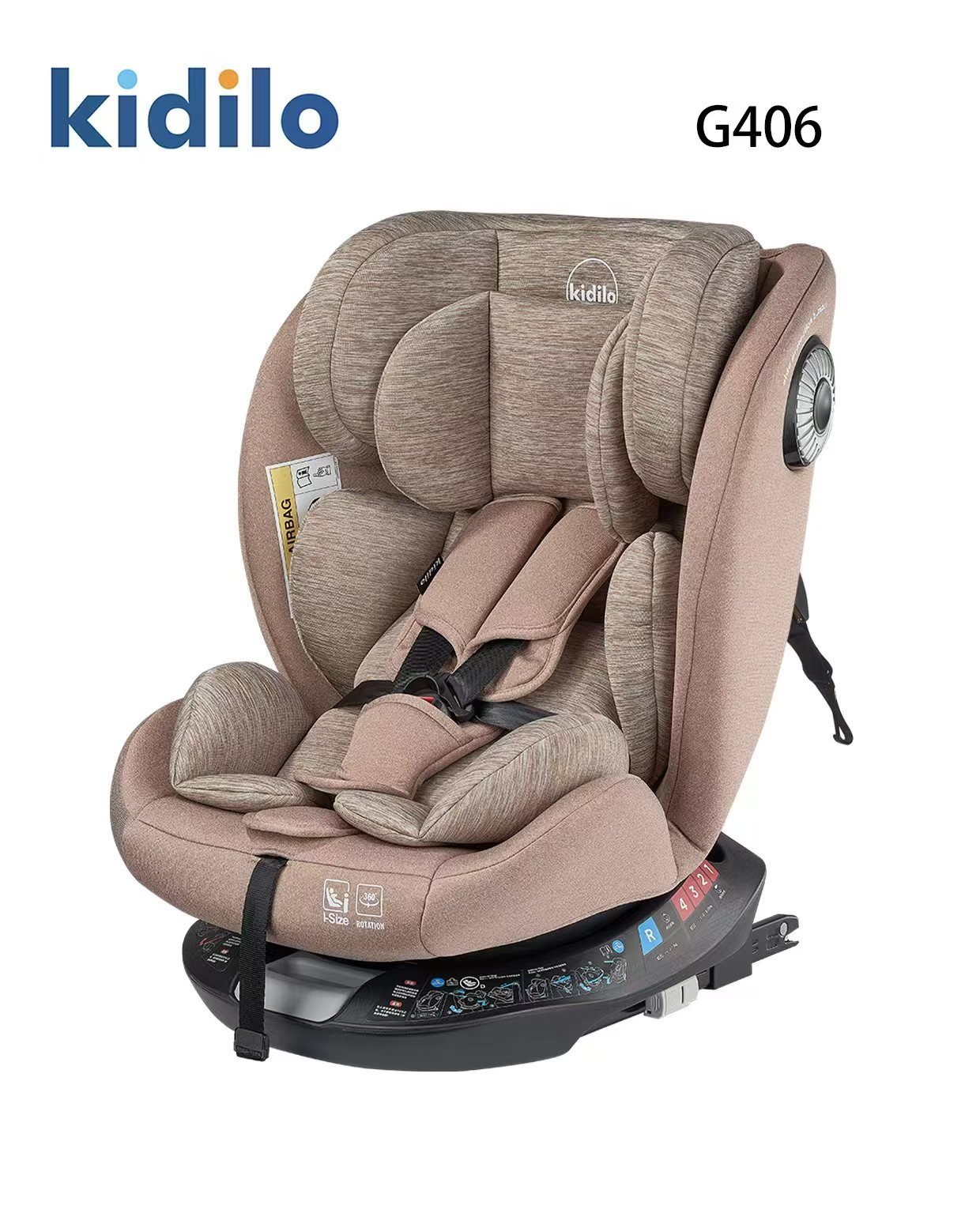 Siège Auto Pivotant isofix isize KIDILO PRO – Groupe 0+/1/2/3 (0-36 kg) – Image 2